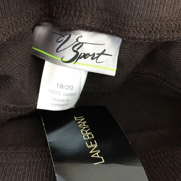V Sport By Venezia Lane Bryant Unwind Brown Knit Sweat Pants Womens 18/20 Cotton - Picture 15 of 16